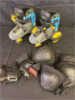 Youth Roller Blades, size 11 & pads