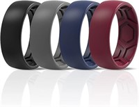 4pc Breathable Men's Silicone Bands