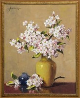 A.D. GREER (1904-1998) FLOWERS IN A VASE PAINTING