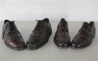 Two Pair Men' Dress Shoes Sz 10.5 Pre-Owned