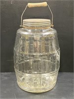 Vintage Glass Pickle Barrel