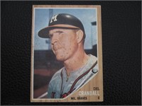 1962 TOPPS #443 DEL CRANDALL BRAVES VINTAGE