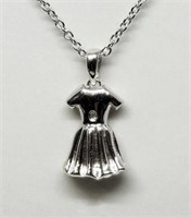 Sterling Silver Dress Pendant Necklace