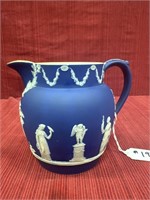 Wedgewood Blue Jasperware Pitcher