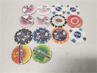 14 Arizona & Kansas Casino Chips