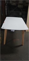 White Rectangular Formica Top Kitchen Table W/