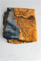Vintage Rug or Mat with Fringe