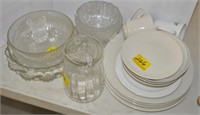 ASSORTED DISHES PLATES EGG PLATE