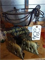 Elephant planter and bookends