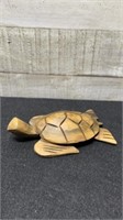 Hand Crafted Wooden Turtle 5"