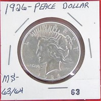1926 Peace Dollar, MS