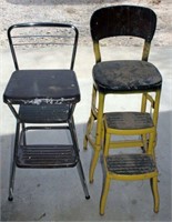 Two Metal Frame Cosco Stools/Step Stools