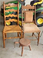 Two Wood Dining Chairs