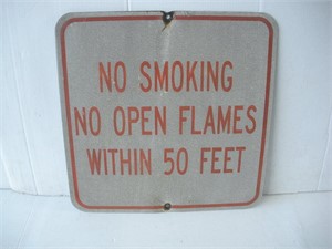 No Smoking Aluminum Sign  18x18 inches