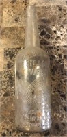 Vintage Rye Whisky Clear Glass Bottle