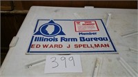 ILLINOIS FARM BUREAU METAL SIGN