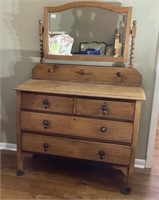 Antique Dresser with mirror 411/4 in wide, 561/4