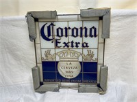 Corona glass sign