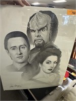 STAR TREK TNG POSTER DATA WORF & TROI