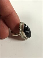 sterling silver ring with jasper stone