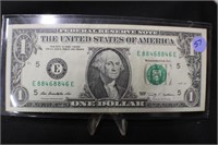 2009 $1 Repeated Serial # Bank Note
