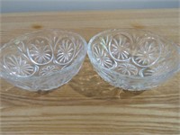 2 Vintage Glass Berry Bowls