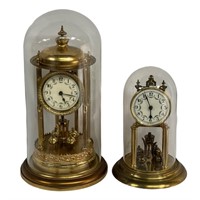 Two Vintage German Anniversary Domed Clocks