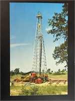 Vintage Oil Rig RPPC Postcard