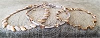 3 pcs. Gold-tone Sterling Silver Bracelets