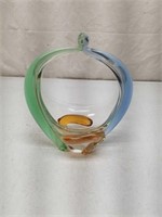 Handblown Art Glass Stretch Vase