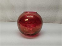 Cranberry Colored Glass Bowl