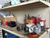 Shelf of hardware, pipe fittings