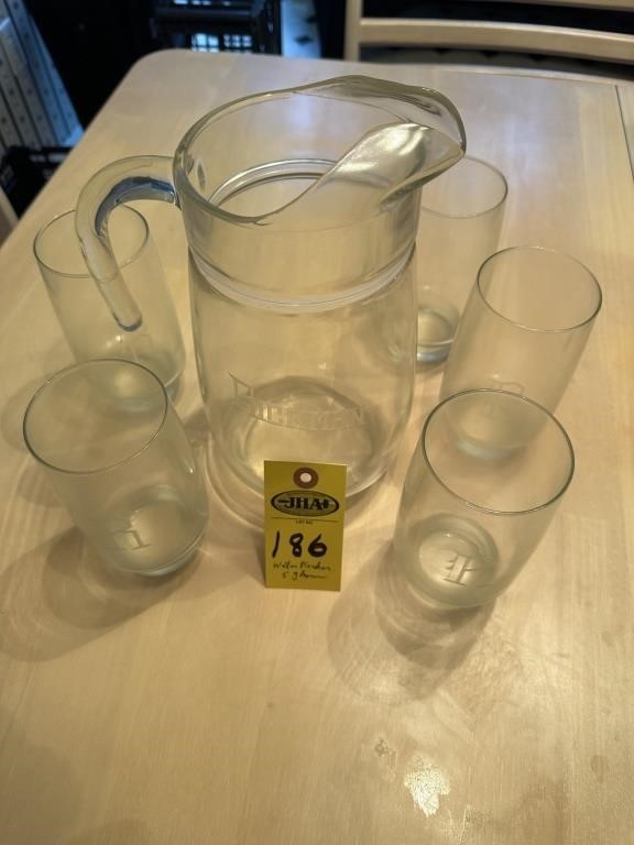 Water Pitcher & 5 Glasses R