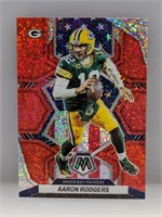 2022 NFL Mosaic Rodgers Red Sparkle Na Pride Prizm
