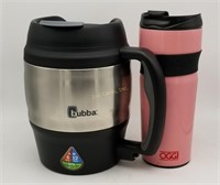 2 New Portable Coffee Cups, Huge Mug