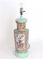 Decorative Chinese Turquoise Porcelain Lamp