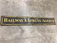 Railway Express Agency Porcelain Sign, 72” x 11
