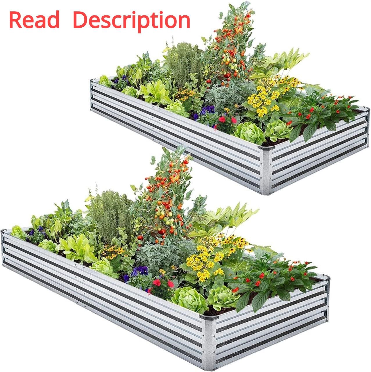 Veezyo Raised Garden Bed Kit 6x3x1FT