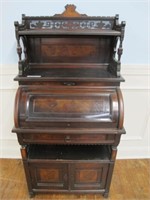 VICTORIAN CYLINDER LADY DESK.  CIR 1880'S  CLEAN