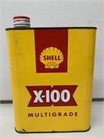 Shell X-100 Oil Tin