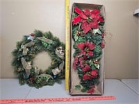 Vintage Christmas wreath and swag