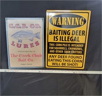 Hunting & fishing metal signs