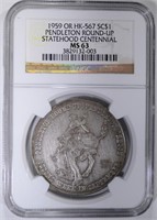 1959 OR HK-567 SO CALLED DOLLAR, NGC MS-63
