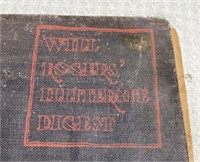 Will Rogers "The Illiterate Digest" Book, rough