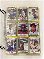 4 sheets of Post baseball cards