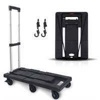 Folding Hand Truck, 600lbs Foldable Heavy Duty