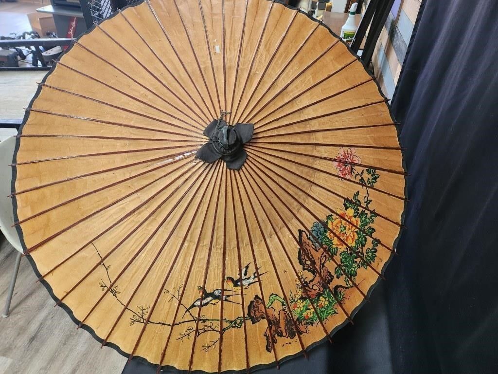 HAND MADE VINTAGE ORIENTAL UMBRELLA