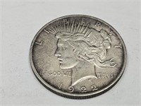 1922 Silver Peace Dollars