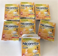 7 Pks Nicorette Gum 10pcs/4mg/ea Per Pack PAST BB