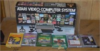 Vtg Atari w/ Box, and Assortment of Games